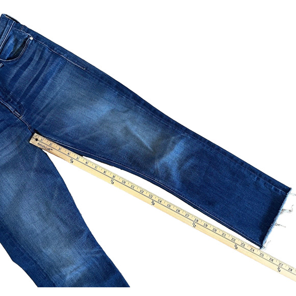Mother Denim The Mid Rise Dazzler Crop Fray Squeeze It Size 28 Stretch - Picture 8 of 9